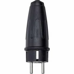 Budget 🔔 Schneider Electric 122051 Schutzkontaktstecker Vollgummi 250 V Schwarz IP20 🤩
