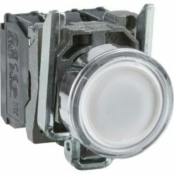 Brandneu 😉 Schneider Electric Harmony XB4BW31B5 Drucktaster Betätiger Flach 1 Taste Weiß Druckentriegelung 1 S 🔔